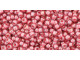 TOHO Glass Seed Bead, Size 11, 2.1mm, Transparent-Lustered Rose/Mauve-Lined (Tube)