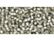 TOHO Glass Seed Bead, Size 11, 2.1mm, Silver-Lined Frosted Black Diamond (Tube)