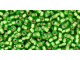 TOHO Glass Seed Bead, Size 11, 2.1mm, Silver-Lined Frosted Peridot (Tube)