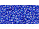 TOHO Glass Seed Bead, Size 11, 2.1mm, Inside-Color Dk Aqua/Violet-Lined (Tube)