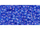 TOHO Glass Seed Bead, Size 11, 2.1mm, Inside-Color Dk Aqua/Violet-Lined (Tube)