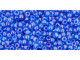 TOHO Glass Seed Bead, Size 11, 2.1mm, Inside-Color Dk Aqua/Violet-Lined (Tube)