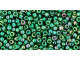 TOHO Glass Seed Bead, Size 11, 2.1mm, Gold-Lustered Emerald (Tube)