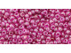 TOHO Glass Seed Bead, Size 11, 2.1mm, Inside-Color Lt Amethyst/Fushcia-Lined (Tube)