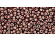 TOHO Glass Seed Bead, Size 11, 2.1mm, Inside-Color Montana Blue/Oxblood-Lined (Tube)