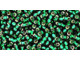 TOHO Glass Seed Bead, Size 11, 2.1mm, Silver-Lined Green Emerald (Tube)
