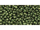 TOHO Glass Seed Bead, Size 11, 2.1mm, Gold-Lustered Fern (Tube)