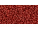 TOHO Glass Seed Bead, Size 11, 2.1mm, Opaque-Frosted Pepper Red (Tube)