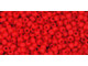 TOHO Glass Seed Bead, Size 11, 2.1mm, Opaque-Frosted Cherry (Tube)