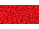 TOHO Glass Seed Bead, Size 11, 2.1mm, Opaque-Frosted Cherry (Tube)