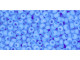 TOHO Glass Seed Bead, Size 11, 2.1mm, Opaque-Frosted Blue Turquoise (Tube)