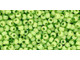 TOHO Glass Seed Bead, Size 11, 2.1mm, Opaque-Frosted Sour Apple (Tube)