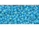 TOHO Glass Seed Bead, Size 11, 2.1mm, Opaque-Rainbow Blue Turquoise (Tube)
