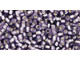 TOHO Glass Seed Bead, Size 11, 2.1mm, Silver-Lined Frosted Lt Tanzanite (Tube)