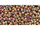 The uniform size and shape of Toho seed beads make them an excellent choice for beadwork and consistently-sized spacers.Toho seed beads are usually colorfast; however, galvanized and silver-lined  beads may fade over time. Protect them from bleach, excessive friction and direct sunlight to keep them looking like new. Seed Bead Facts What are seed beads? Popular, tiny glass beads commonly used for weaving and embellishment.How are they made? Glass is pulled or drawn using a hollow tube, and then   the glass is cut in small pieces. They are sometimes reheated to round   the ends.What's that funny little zero? That zero refers to   the number of aughts, which is a unit used to indicate the size of   small beads. The scale is inverted, so larger numbers of aughts   correspond to smaller beads (i.e. the bigger the number, the smaller   the bead). Size 11 would be 00000000000, but since that takes up too much   room, it is abbreviated to 110.  See Related Products links (below) for similar items and additional jewelry-making supplies that are often used with this item. 