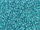 TOHO Glass Seed Bead, Size 11, 2.1mm, Inside-Color Lt Sapphire/Metallic Teal-Lined (Tube)