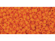 TOHO Glass Seed Bead, Size 11, 2.1mm, Opaque-Frosted Cantelope (Tube)