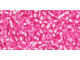 TOHO Glass Seed Bead, Size 11, 2.1mm, Silver-Lined Pink (Tube)
