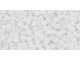 TOHO Glass Seed Bead, Size 11, 2.1mm, Opaque-Rainbow White (Tube)