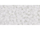 TOHO Glass Seed Bead, Size 11, 2.1mm, Opaque-Rainbow White (Tube)