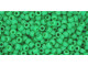 TOHO Glass Seed Bead, Size 11, 2.1mm, Opaque-Frosted Shamrock (Tube)