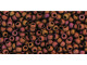 TOHO Glass Seed Bead, Size 11, 2.1mm, Higher-Metallic Frosted Copper Twilight (Tube)
