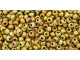 TOHO Glass Seed Bead, Size 11, 2.1mm, Higher-Metallic Frosted Carnival (Tube)