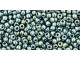 TOHO Glass Seed Bead, Size 11, 2.1mm, Galvanized Green Silver (Tube)