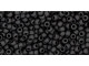 TOHO Glass Seed Bead, Size 11, 2.1mm, Opaque-Frosted Jet (Tube)