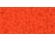 TOHO Glass Seed Bead, Size 11, 2.1mm, Opaque-Frosted Sunset Orange (Tube)