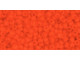 TOHO Glass Seed Bead, Size 11, 2.1mm, Opaque-Frosted Sunset Orange (Tube)