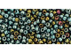 TOHO Glass Seed Bead, Size 11, 2.1mm, Galvanized Blue Gold (Tube)