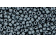 TOHO Glass Seed Bead, Size 11, 2.1mm, Matte-Color Opaque Gray (Tube)