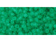 TOHO Glass Seed Bead, Size 11, 2.1mm, Transparent-Frosted Dk Peridot (Tube)