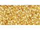 TOHO Glass Seed Bead, Size 11, 2.1mm, 24K Gold-Lined Crystal (Tube)