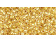 TOHO Glass Seed Bead, Size 11, 2.1mm, 24K Gold-Lined Crystal (Tube)
