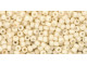 TOHO Glass Seed Bead, Size 11, 2.1mm, Opaque-Pastel-Frosted Egg Shell (Tube)