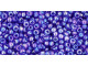 TOHO Glass Seed Bead, Size 11, 2.1mm, Transparent-Rainbow Cobalt (Tube)