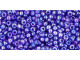TOHO Glass Seed Bead, Size 11, 2.1mm, Transparent-Rainbow Cobalt (Tube)