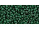 TOHO Glass Seed Bead, Size 11, 2.1mm, Transparent-Frosted Green Emerald (Tube)
