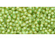 TOHO Glass Seed Bead, Size 11, 2.1mm, Inside-Color Jonquil/Mint Julep-Lined (Tube)