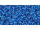TOHO Glass Seed Bead, Size 11, 2.1mm, Inside-Color Aqua/Capri-Lined (Tube)
