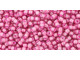 TOHO Glass Seed Bead, Size 11, 2.1mm, Inside-Color Lt Amethyst/Pink-Lined (Tube)