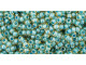TOHO Glass Seed Bead, Size 11, 2.1mm, Inside-Color Jonquil/Turquoise-Lined (Tube)