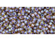 TOHO Glass Seed Bead, Size 11, 2.1mm, Inside-Color Lt Topaz/Opaque Lavender-Lined (Tube)