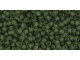 TOHO Glass Seed Bead, Size 11, 2.1mm, Transparent-Frosted Olivine (Tube)