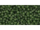 TOHO Glass Seed Bead, Size 11, 2.1mm, Transparent-Frosted Olivine (Tube)