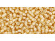 TOHO Glass Seed Bead, Size 11, 2.1mm, Inside-Color Jonquil/White-Lined (Tube)