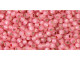 TOHO Glass Seed Bead, Size 11, 2.1mm, PermaFinish - Silver-Lined Milky Mauve (Tube)