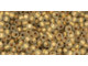 TOHO Glass Seed Bead, Size 11, 2.1mm, Gold-Lined Frosted Crystal (Tube)